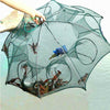 8 Holes Foldable Fishing Trap Net Crab Shrimp Crayfish Lobster Bait Cage Tool UK