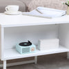 Stylish Rectangular Coffee Table Living Room Table w/ Storage Drawer Compartment