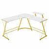 L-shaped Computer Desk White Corner Table Workstation Home Office Furniture Top
