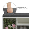 Shoe Bench Shoes Storage Rack Wooden Shelf Cabinet Seat Cushion Hallway Stand