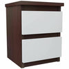 Bedside Cabinet Table Nightstand 30 x 30 x 40cm 2 Drawers Modern Design