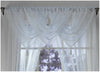 Plain Tasselled Voile Swags All Colours-Net Curtains Voile Swag Valance Pelmet