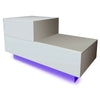 High Gloss Bedside Table Nightstand Cabinet Side Chest of Drawer RGB LED Bedroom