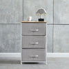 Chest of 2/3/4/5/7 Drawers Fabric Storage Cabinet Side Table Standing Home Grey