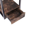 Industrial Bedside Table 1 Drawer Retro Cabinet Storage Nightstand Country Style