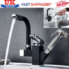 Kitchen Sink Mixer Taps 360° Swivel Spout With Pull Out Spray Faucet & 2 Hose
