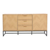 Wooden Sideboard Cabinet Cupboard Unit Storage Furniture With 3 Drawers 2 Doors