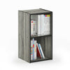 Furinno Pelli Cubic Storage Cabinet Espresso and Grey/Black
