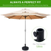45cm Garden Umbrella Stand 17L Fillable Outdoor Parasol Base for Sand or Water