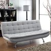 Convertible Sofa Bed Linen Upholstered 3 Seater Couch Settee Reclining Sleeper