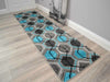 Grey Blue Long Short Narrow Hall Runner Rugs Corridor Thick Hallway Carpets Mats