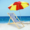 Traditional Stripe Folding Solid Wood Garden Beach Sea Pool Side Chair Deckchair