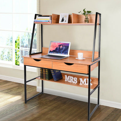 UK Computer Game Desk Ladder Desks Small PC Laptop Table Home Office Workstation