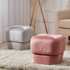 Velvet Footstool Pouffe Round Footrest Makeup Dressing Table Stool Shoe Changing