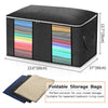 4Pcs Underbed Clothes Storage Bags Zipped Organizer Wardrobe Cube Closet Boxes