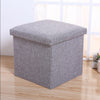 Small Seat Storage Ottoman Folding Pouffee Foot Stool Cubed Toys Box For Bedroom