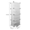 Large 8-Cube DIY Shoes Rack Portable Interlocking Plastic Cabinet Storage White