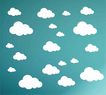 Cloud Wall Decals, Nursery Stickers // 23 Playroom Transfers // Sky Themed Room