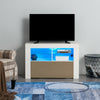Modern TV Unit Stand Cabinet High Gloss Doors Sideboard Living Room LED Light