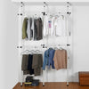 Telescopic Wardrobe Organiser Hanging Rail Clothes Rack Adjustable Storage