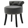 Velvet/PU Dressing Table Chair Small Guest Reception Stool Button Padded Seat