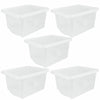 Wham Plastic Storage Shelf Box Stackable Containers Clear With Secure Clip Lid