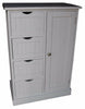 Bathroom 4Drawer/4Drawer 1 Door White Finish Storage Cupboard Unit