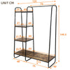 Heavy Duty Industrial Clothes Rail Coat Rack Display Stand Shoe Storage Shelfs