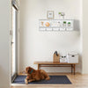 Wall Mounted 4 Hooks Heavy Duty Coat Rack Hat Rack Storage Entry Shelf MDF