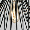Black Metal Wire Light Shade Modern Easy Fit Lounge Lighting Industrial Design