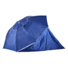 Beach Umbrella Sun Shelter 2 in 1 Umbrella UV Protection Steel Blue