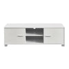 White TV Stand Cabinet Unit 2 Door Cupboard Entertainment 120cm for 22"-49"