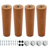 4pcs/Set Wooden Furniture Legs Tapered Beech/Oak Feet Table Chair Sofa Cabinet
