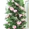 16Heads Artificial Faux Silk Flower Rose Leaf Garland Vine Home Party Decor 7Ft