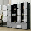 16 Cube Modular DIY Plastic Wardrobe Cupboard Cabinet Organizer Storage Shelves