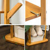 170cm Free Standing Coat Rack Bamboo Shelf Hat Clothes Holder Stand Display Hook
