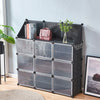 9 Cubes Portable Shoe Storage Organzier with Shelving Doors Living Room Home BN