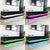 Modern Black High Gloss TV Unit with LED Lights Entertainment Cabinet Stand
