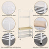 Clothes Coat Rail Garment Dress Hanging Display Stand Shoe Rack Shelf Storage UK