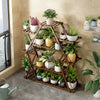 Large Sized Wood Plant Stand Multifunctional Flower Pot Slat Holder Display Deco