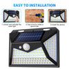 4x Solar Wall Light PIR Motion Sensor 118LED Outdoor Garden Security Street Lamp