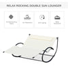 Rocking Double Sun Lounger Day Bed Outdoor Chaise Hammock Garden Patio Furniture