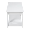 Two-Tier Contemporary Coffee Table w/ Open Shelf 4 Legs Home Furniture Vintage