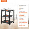 VEVOR Printer Stand 3-Tier Rolling Printer Cart with Hooks and Storage Shelves