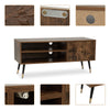TV Cabinet TV Stand Industrial Vintage Style Metal Feet w/ Storage Cube MDF