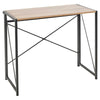 Rectangle Wooden Folding Table Steel Legs Computer Work Office Desk Bedroom