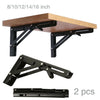 2x Folding Table Mounted Bracket Hinge Stainless Steel Shelf Bracket Heavy Duty