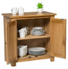 Small Oak Storage Cupboard | Wooden Filing Cabinet Shoe Organiser Bathroom Unit