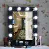 LED Illuminated Vanity Mirror Table Stand Make up Wall Mirror w/ Dimmer LED Bulb