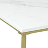 Modern Rectangular Coffee Tea Table with Metal LegsLiving Room Office Furniture